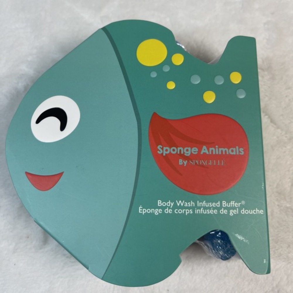 Spongellé Sponge Animals Fish Body Wash Infused Sponge Kids‎ 2.5 oz NEW